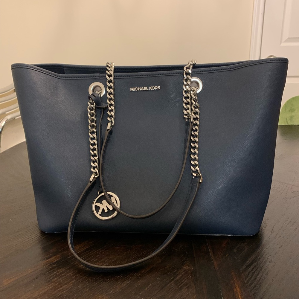 Michael Kors Shania Large Chain tote - Navy Blue